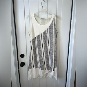 Yak & Yeti Dress Black White Trapeze Dress Size L